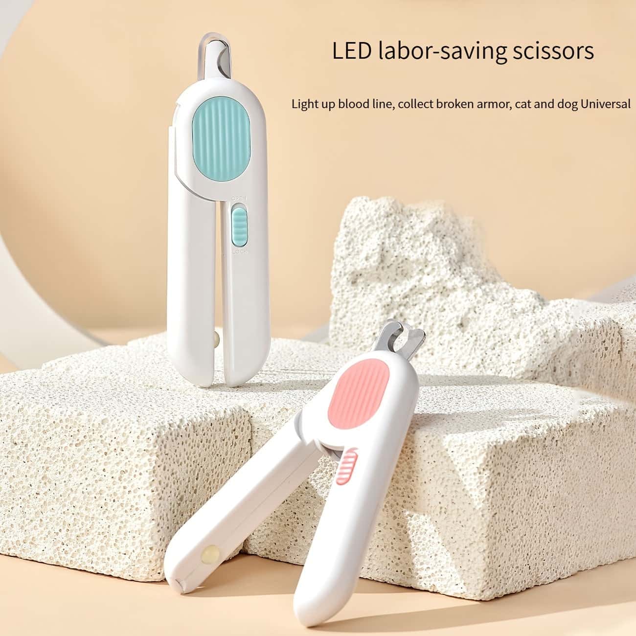 Dog And Cat Nail Clippers, Pet Nail Trimmers With LED Light, And Circular Cut-hole Cat Paw Cutter Dogs Nail Cutter Avoid Excessive Cutting - Store The Bark | Get The Meow