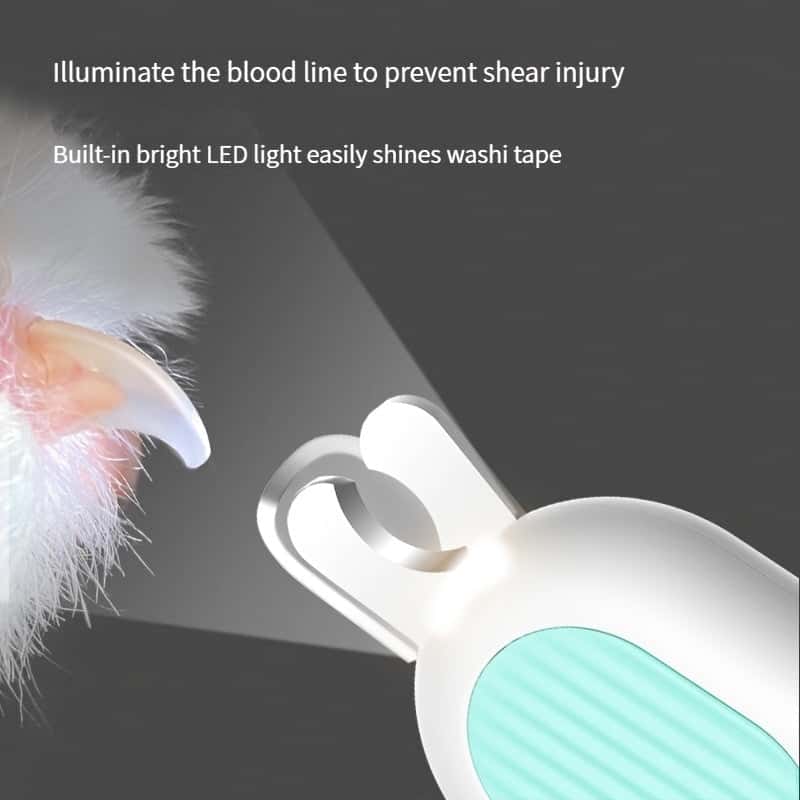 Dog And Cat Nail Clippers, Pet Nail Trimmers With LED Light, And Circular Cut-hole Cat Paw Cutter Dogs Nail Cutter Avoid Excessive Cutting - Store The Bark | Get The Meow