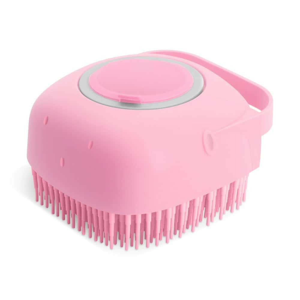 Dog and Cat Scrubber Brush with built-in Shampoo Compartment - Store The Bark | Get The Meow