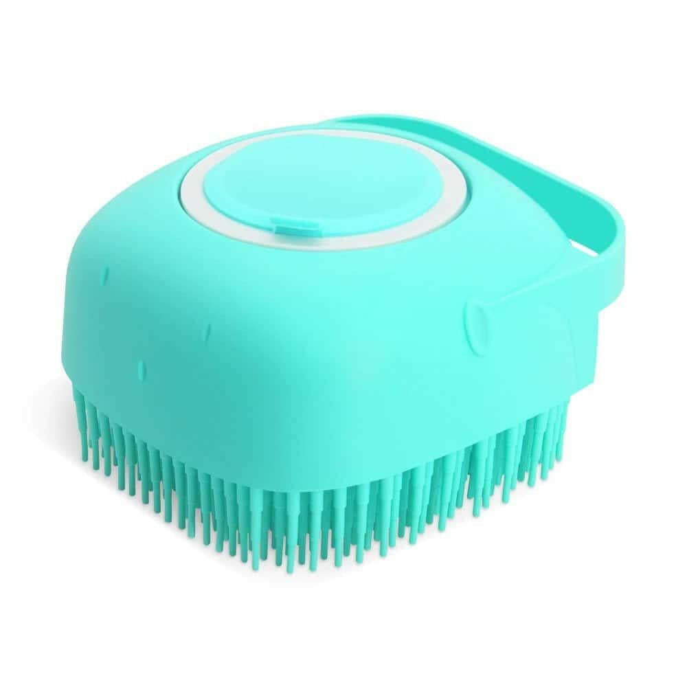 Dog and Cat Scrubber Brush with built-in Shampoo Compartment - Store The Bark | Get The Meow