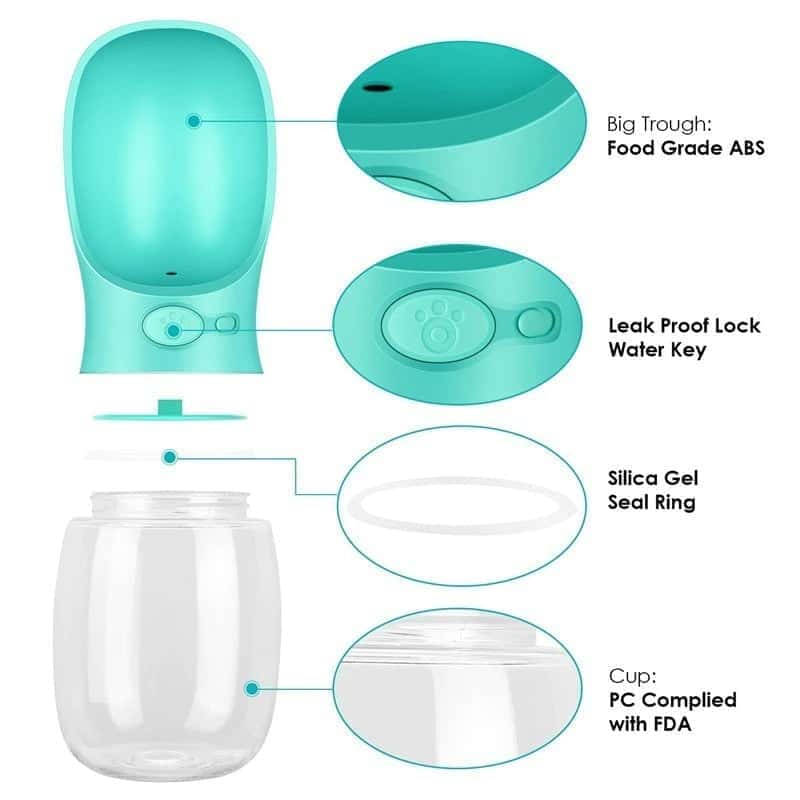 350 550ML Portable Pet Dog Water Bottle For Small Large Dogs Travel Puppy Cat Drinking Bowl Bull Dog Water Dispenser Feeder - Store The Bark | Get The Meow