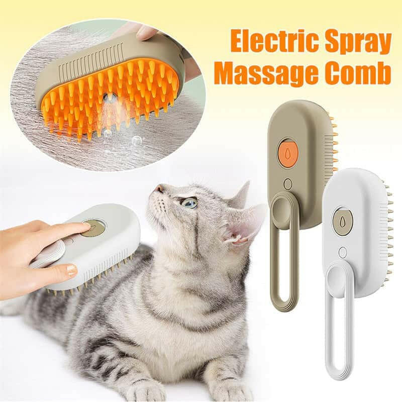 Smart and electric Pet Grooming Brush with Steam - Store The Bark | Get The Meow