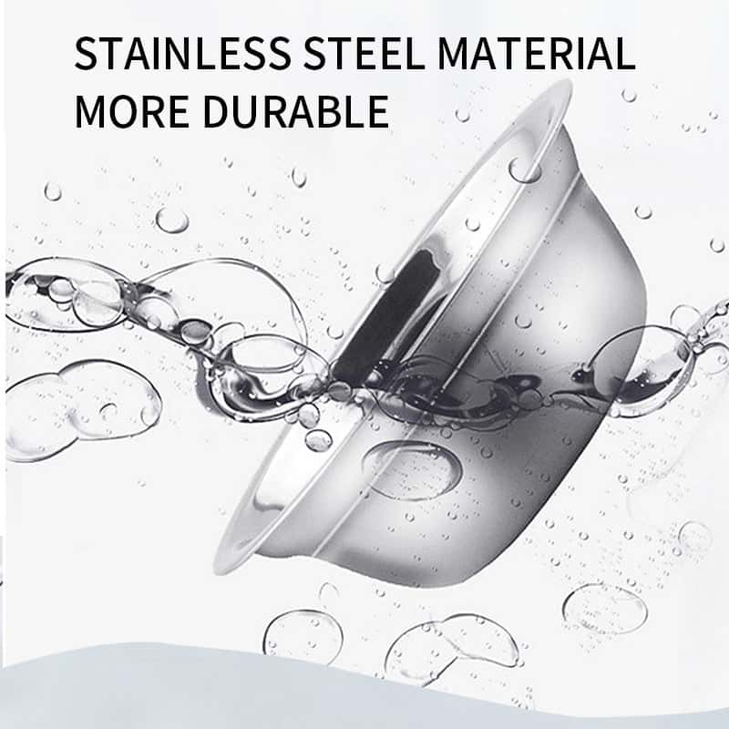 Anti-Slip Stainless Steel Pet Feeder with Rubber Bottom - Store The Bark | Get The Meow