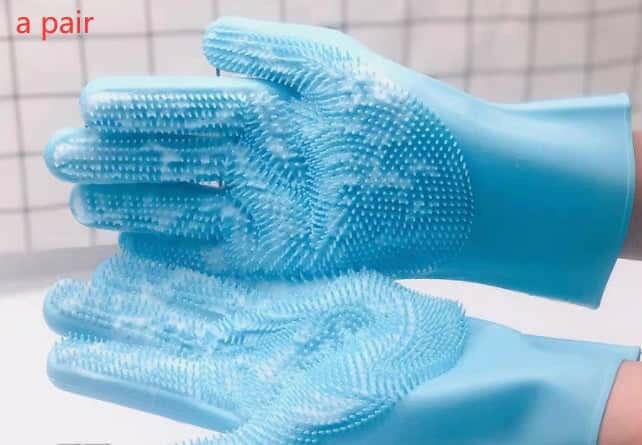 Comfortable and Good Quality Grooming and Scrubbing Brush Gloves - Store The Bark | Get The Meow